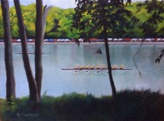 rowing on Schuylkill River